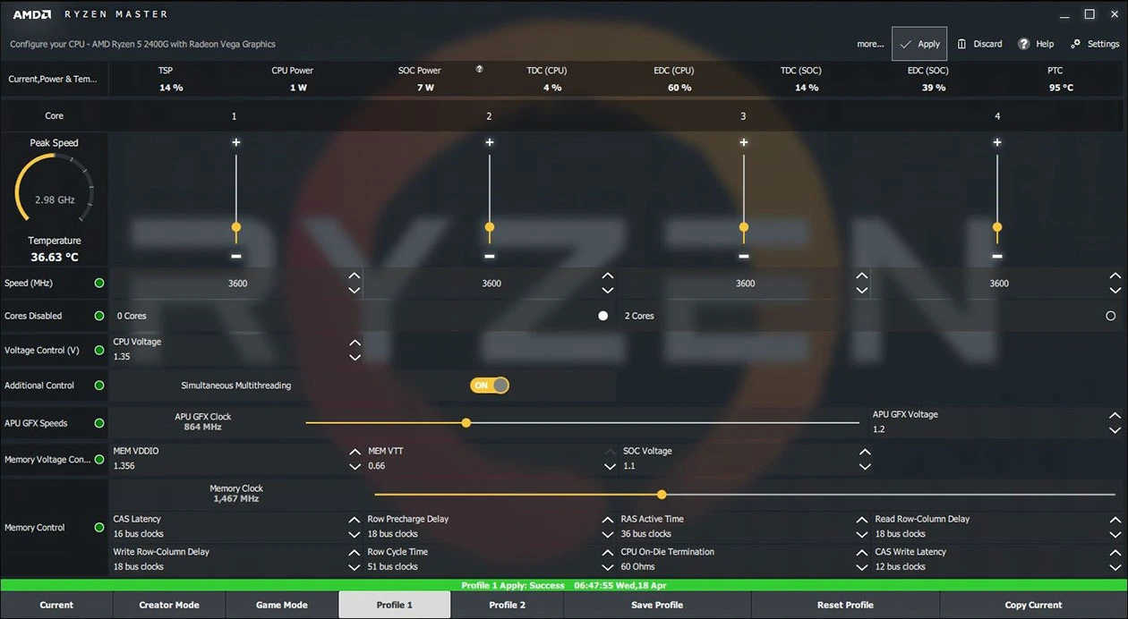 AMD Ryzen Master 2.14.2.3341