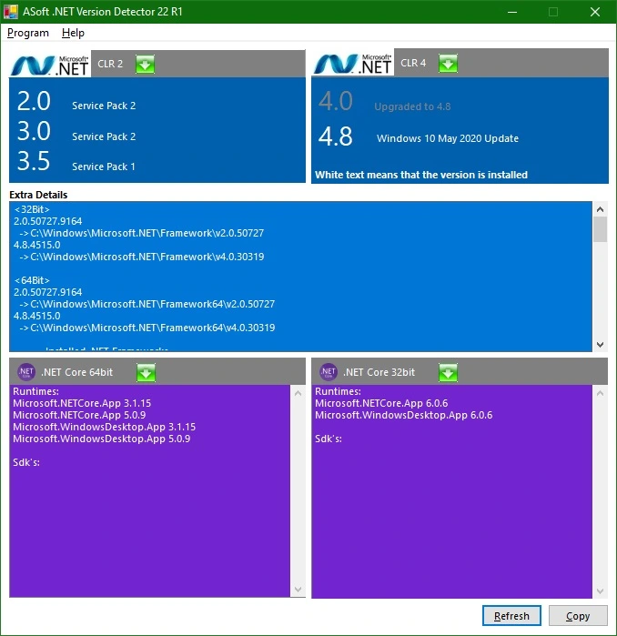 ASoft .NET Version Detector 22 R2