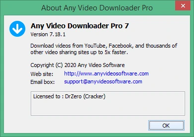 Any Video Downloader Pro 10.3.10 + crack