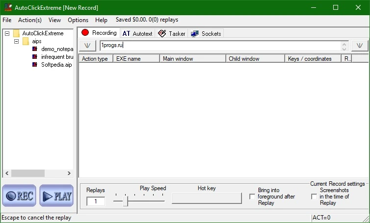 AutoClickExtreme 6.33 крякнутый