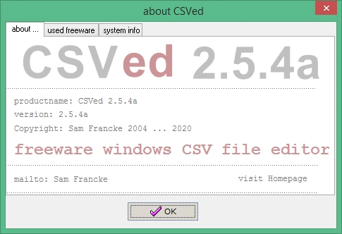 CSVed 2.5.4a