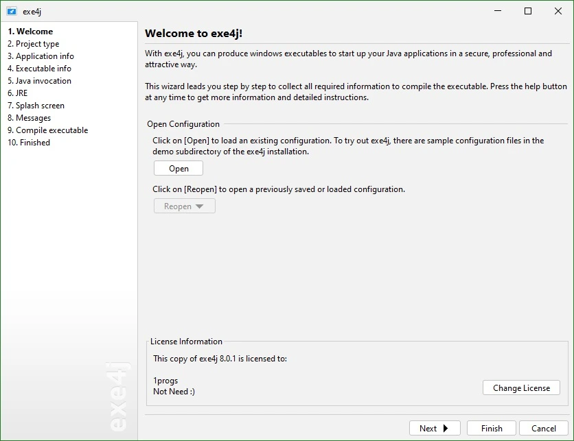 Exe4j 9.0 + лицензионный ключ