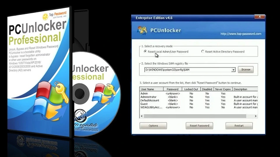 PCUnlocker Professional 6.1 WinPE