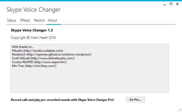 Skype Voice Changer 1.3