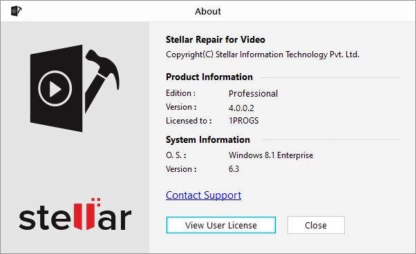 Stellar Repair for Video 6.9.1.0 + активация ключ