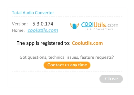 CoolUtils Total Audio Converter 6.1.0.288 на русском с ключом