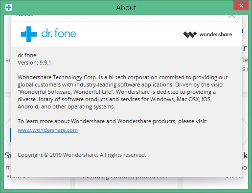 Wondershare Dr. Fone for iOS 10.5.0.316